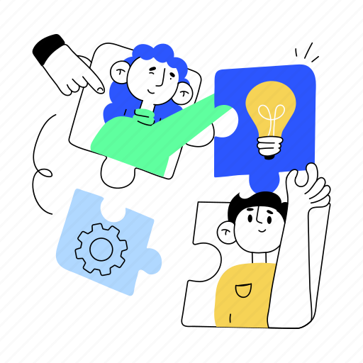 Sharing ideas, team collaboration, team cooperation, sharing solution, creative team illustration - Download on Iconfinder