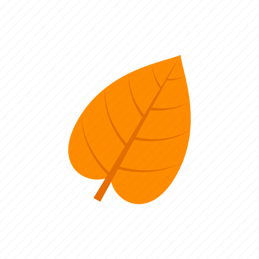 Autumn, cordate, leaf, orange icon - Download on Iconfinder