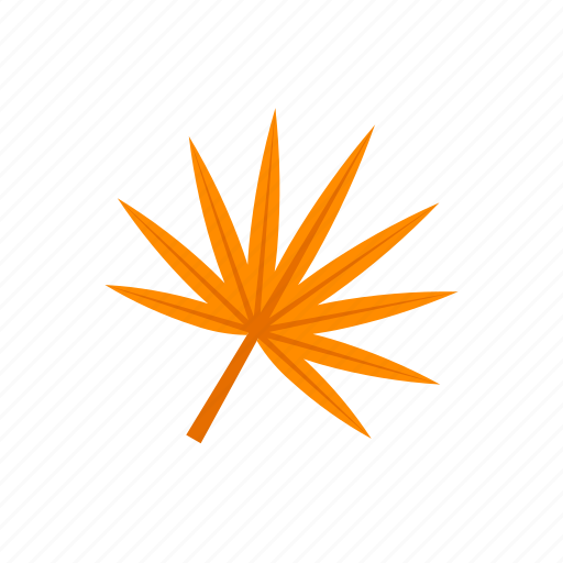Autumn, fan-shaped, leaf, orange icon - Download on Iconfinder