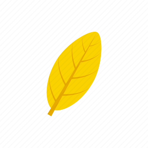 Autumn, elliptic, leaf, yellow icon - Download on Iconfinder