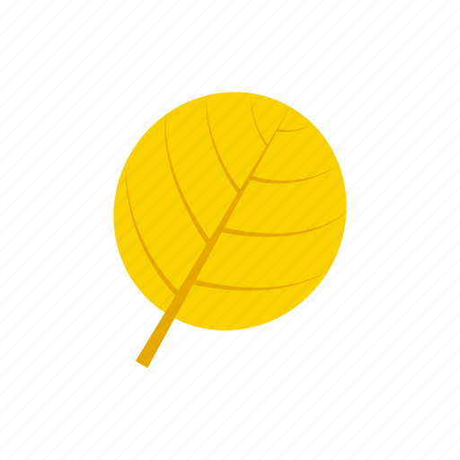 Autumn, leaf, orbicular, yellow icon - Download on Iconfinder