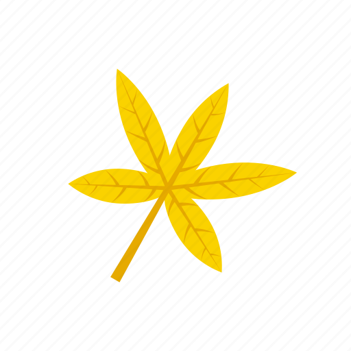 Autumn, leaf, palmatisect, yellow icon - Download on Iconfinder