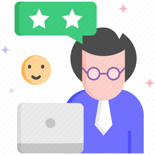 Employee satisfaction, employee, feedback, review, comments icon - Download on Iconfinder