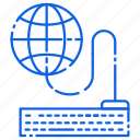 globe, internet, keyboard, network