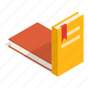 isometric, object, sign, textbook