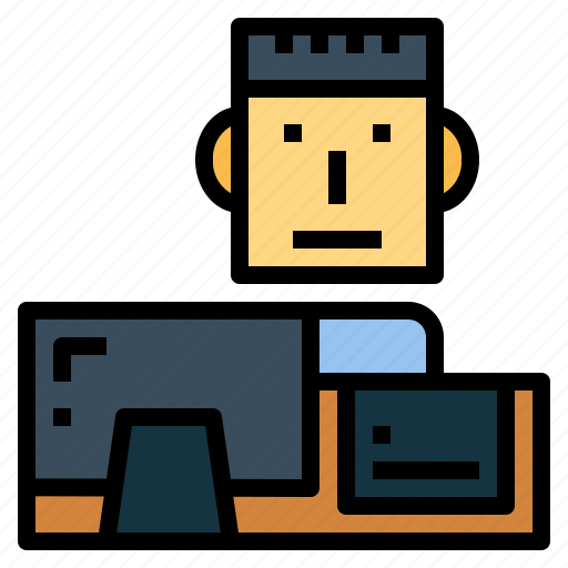 Learning, man, tablet, working icon - Download on Iconfinder