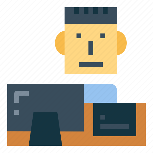 Learning, man, tablet, working icon - Download on Iconfinder