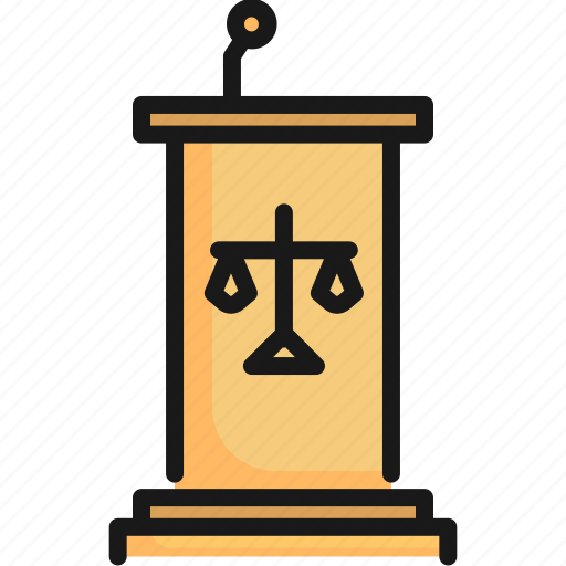 Court, judge, justice, law, legal, podium, tribunal icon - Download on Iconfinder
