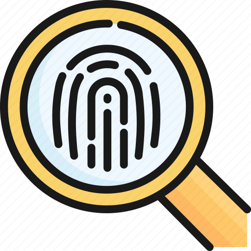 Check, data, finger, fingerprint, identification, identity, magnifying glass icon - Download on Iconfinder