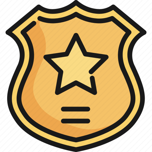 Badge, emblem, police, sheriff, shield, sign, symbol icon - Download on Iconfinder