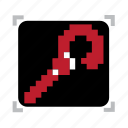 pixel, red, staff