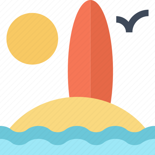 Beach, board, leisure, sea, summer, surfboard, surfing icon - Download on Iconfinder