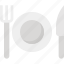 dish, food, fork, kitchen, knife, plate, restaurant 