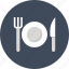 dish, food, fork, kitchen, knife, plate, restaurant 