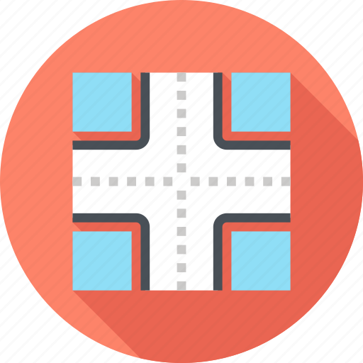 Cross, crossroad, direction, intersection, road, tourism, travel icon - Download on Iconfinder