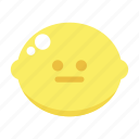 annoyed, cute, lemon, sad, upset 