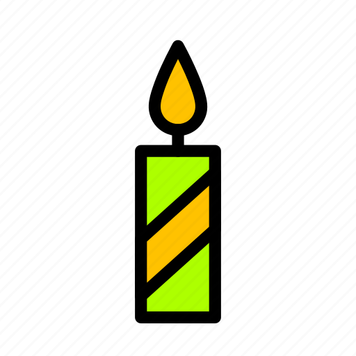 Candle, christmas, decoration, flame, light, party icon - Download on Iconfinder