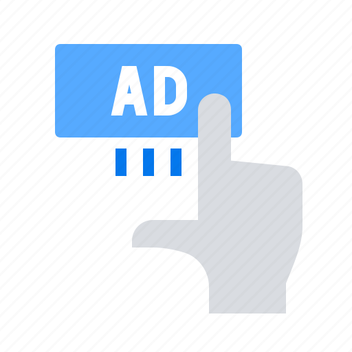 Ads, advertisement, hand, pay per click icon - Download on Iconfinder