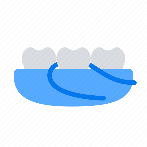 Flossing, thread, oral hygiene icon - Download on Iconfinder
