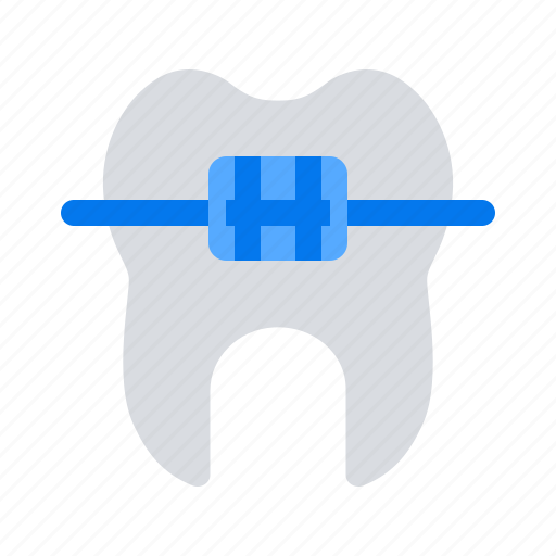 Brace, braket, orthodontic, tooth icon - Download on Iconfinder