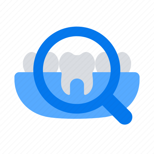 Check up, magnifier, tooth icon - Download on Iconfinder