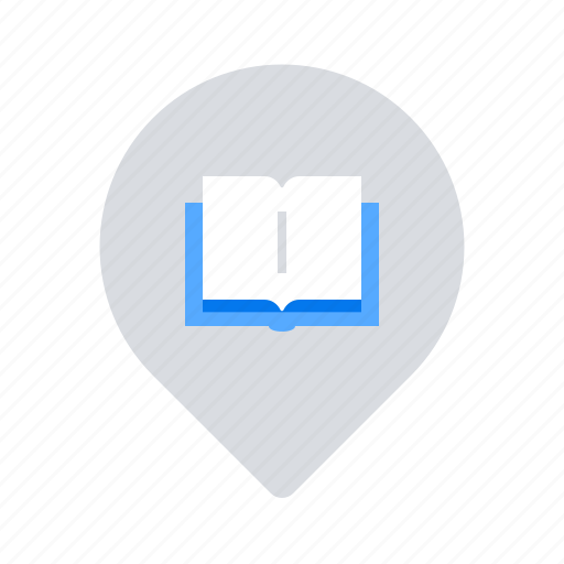 Library, pin, book store icon - Download on Iconfinder