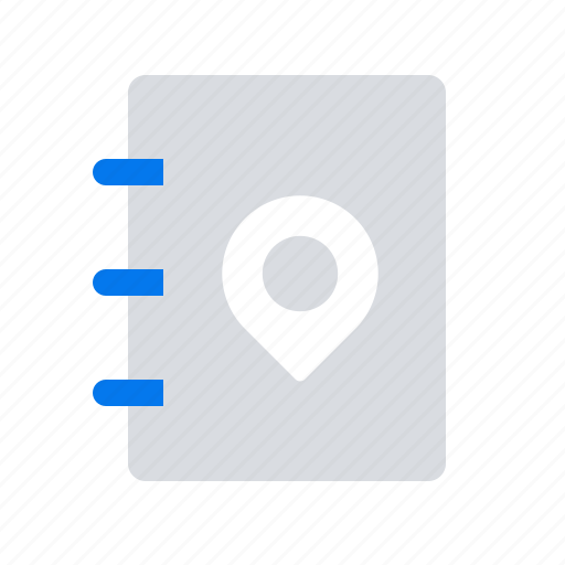Pin, road book, travel log icon - Download on Iconfinder