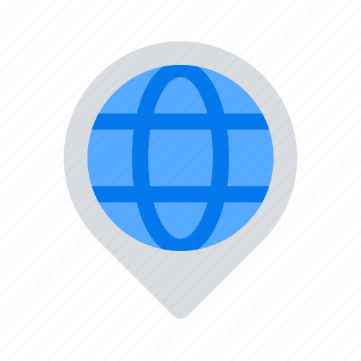 Globe, location, pin icon - Download on Iconfinder