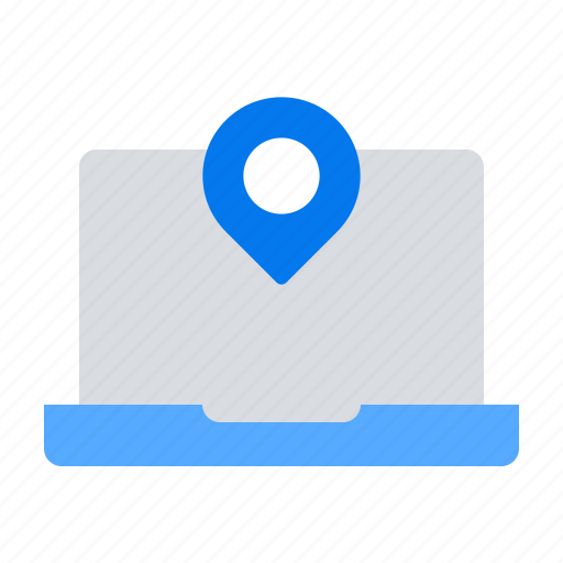 Laptop, location, pin icon - Download on Iconfinder
