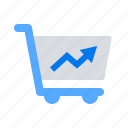 analytics, report, shopping cart