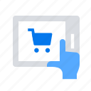 cart, online shopping, tablet 