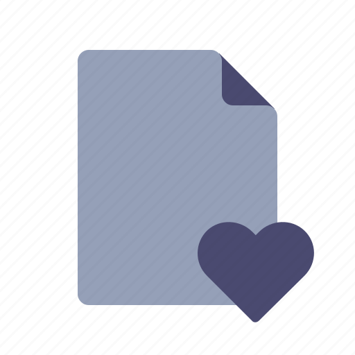 Document, favourite, heart, wish list icon - Download on Iconfinder
