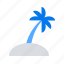 holiday, island, palm 