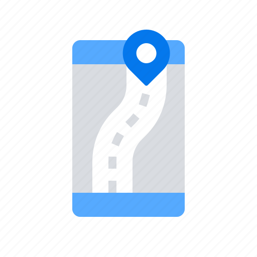 Mobile, navigation, route icon - Download on Iconfinder