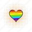 colorful, comics, heart, lesbian, living pictogram, love, rainbow 