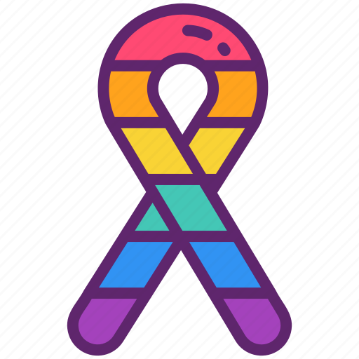Awarness, lgbt, rainbow, ribbon icon - Download on Iconfinder
