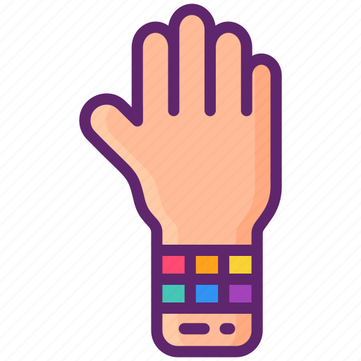 Bracelet, color, hand, lgbt icon - Download on Iconfinder