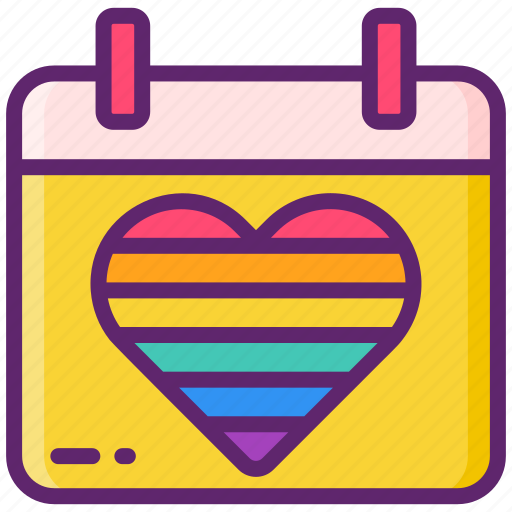 Calendar, date, pride, rainbow icon - Download on Iconfinder