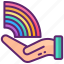 hand, lgbt, queer, rainbow 