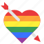 lgbt, pride, heart, love, arrow 