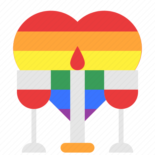 Lgbt, pride, heart, love, dinner icon - Download on Iconfinder