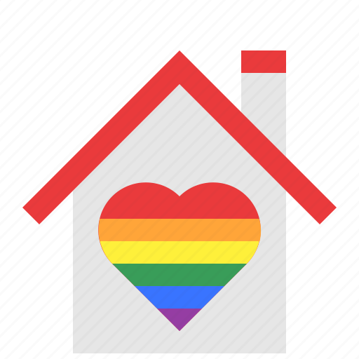 Lgbt, pride, heart, love, family, home icon - Download on Iconfinder
