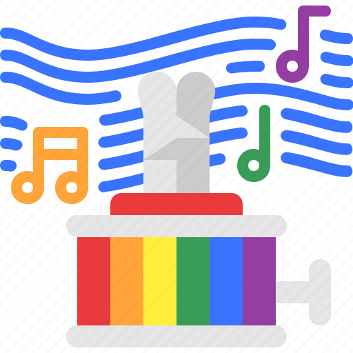 Lgbt, pride, heart, love, music, box, homosexual icon - Download on Iconfinder