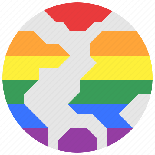 Lgbt, pride, love, globe icon - Download on Iconfinder