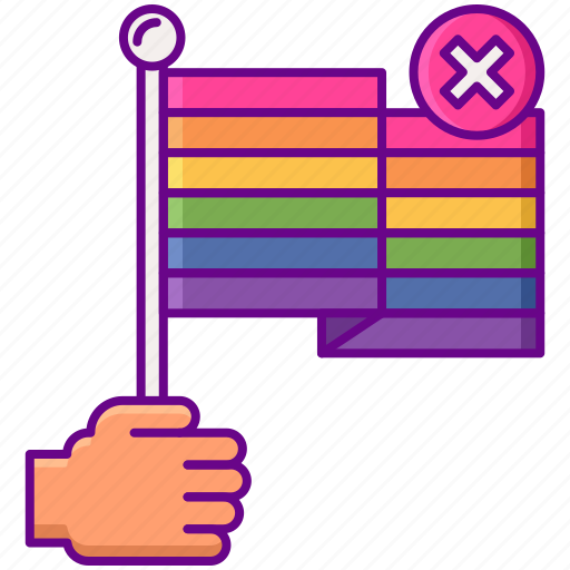 Anti gay, flag, rainbow icon - Download on Iconfinder