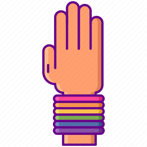Bracelet, hand, rainbow icon - Download on Iconfinder
