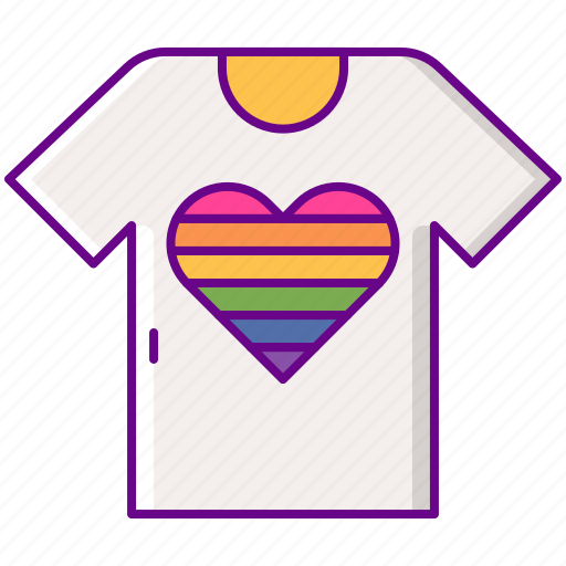 Heart, lgbt, rainbow, shirt icon - Download on Iconfinder