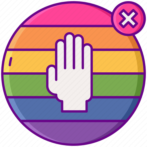 Homophobia, lgbt, rainbow icon - Download on Iconfinder