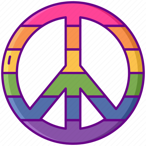 Peace, rainbow, sign icon - Download on Iconfinder