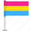 pansexual, pride, flag, lgbtqia+, lgbt 